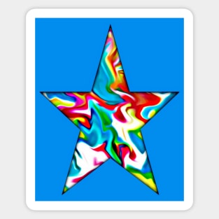 Ghost star blue 5 Sticker